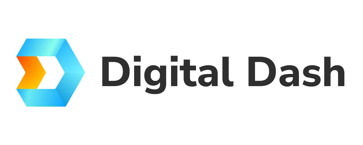 digital dash logo color with text
